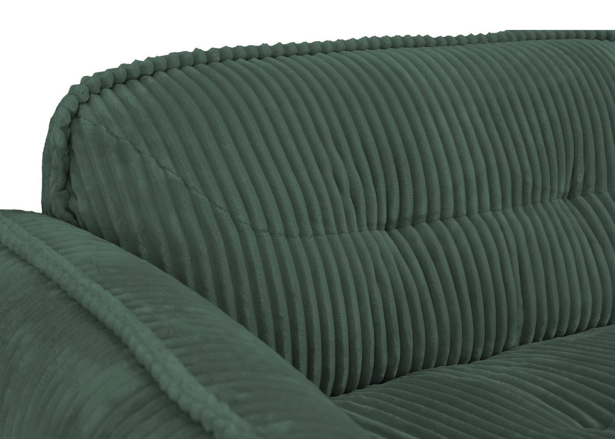 XXL-SESSEL - Dunkelgrün/Schwarz, MODERN, Kunststoff/Textil (182/87/184cm) - Trendmanufaktur