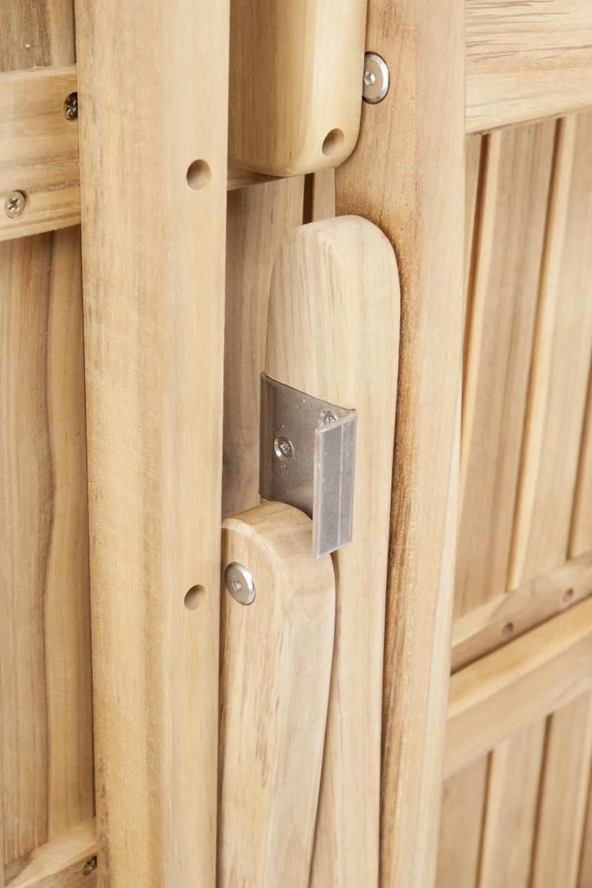 GARTENTISCH 70/70/74 cm Holz, Metall quadratisch  - Edelstahlfarben/Teakfarben, LIFESTYLE, Holz/Metall (70/70/74cm) - Zebra 