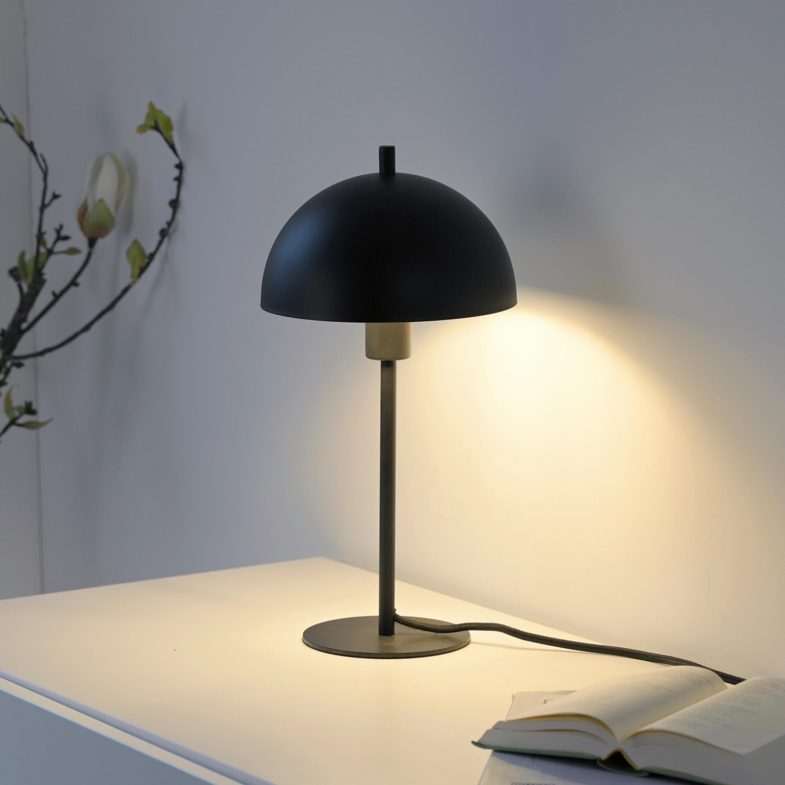 LED-TISCHLEUCHTE SW ALI 18/18/33,5 cm   - Schwarz, Design, Glas/Kunststoff (18/18/33,5cm) - Schöner Wohnen