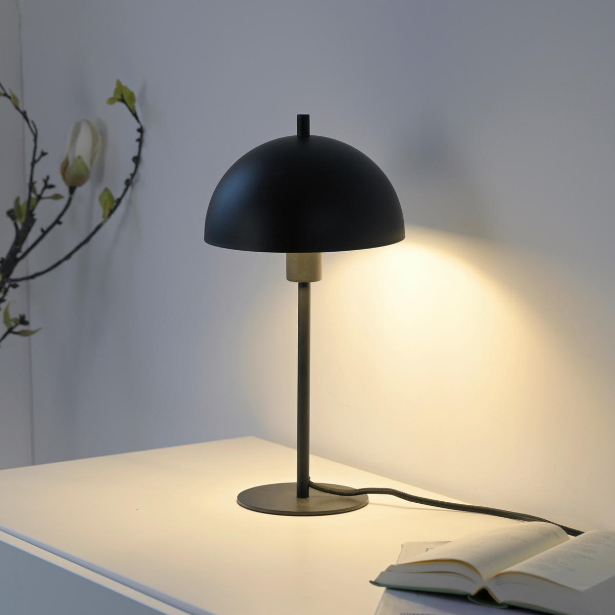 LED-TISCHLEUCHTE SW ALI 18/18/33,5 cm   - Schwarz, Design, Glas/Kunststoff (18/18/33,5cm) - Schöner Wohnen