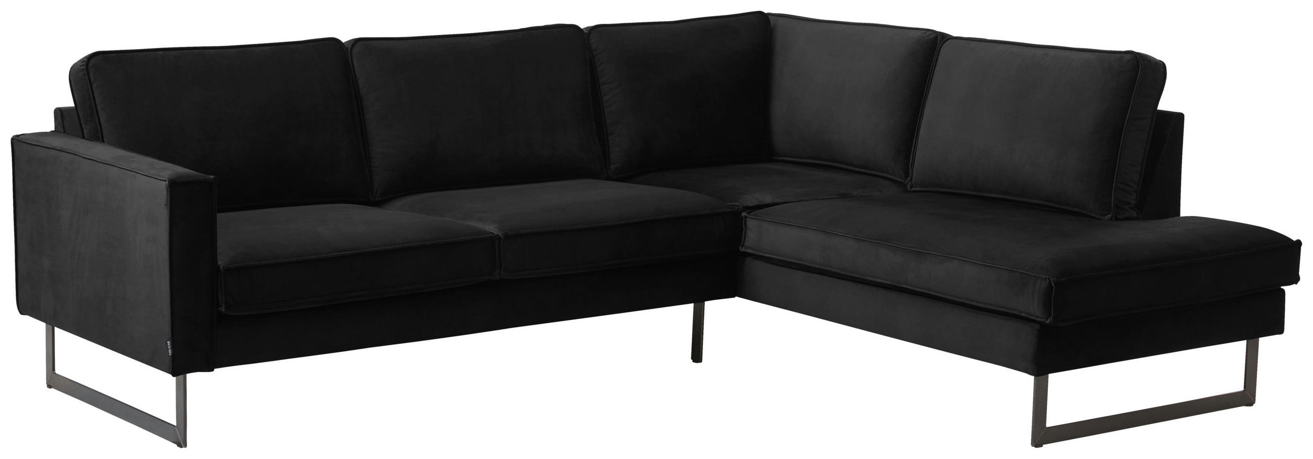 SOFFA i trä, textil svart - svart, Design, metall/trä (248/84/197cm) - Pure Home Comfort