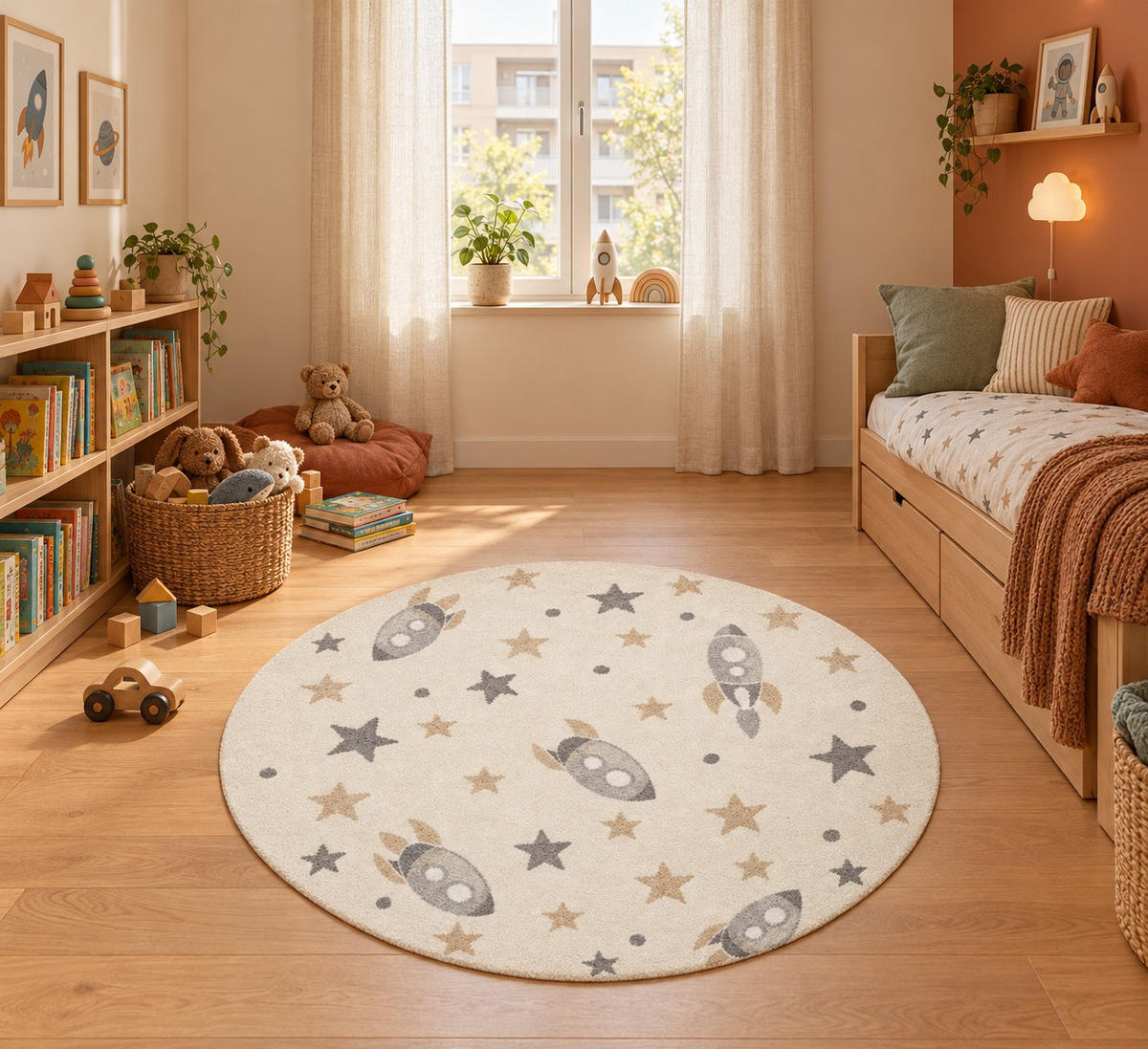 OTROŠKA PREPROGA       120 cm    krem barve  - krem barve, Konvencionalno, tekstil (120cm) - Ben'n'jen