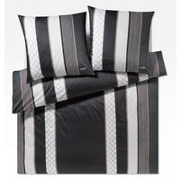 BETTWÄSCHE Cornflower Stripes Makosatin 200/200 cm  - Schwarz/Weiß, Basics, Textil (200/200cm) - Joop!