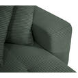 ECKSOFA inkl. Funktion Waldgrün Cord  - Waldgrün/Schwarz, Design, Kunststoff/Textil (248/146cm) - Xora