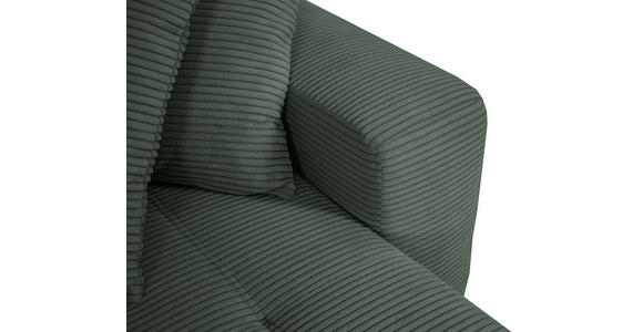 ECKSOFA inkl. Funktion Waldgrün Cord - Waldgrün/Schwarz, Design, Kunststoff/Textil (248/146cm) - Xora
