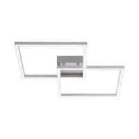 LED-DECKENLEUCHTE Lolasmart-Maxi  Smart 63/63/8,5 cm   - Silberfarben, Design, Kunststoff/Metall (63/63/8,5cm)