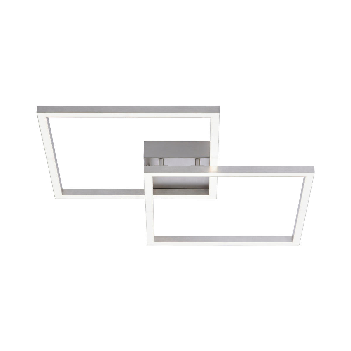 LED-DECKENLEUCHTE Lolasmart-Maxi  Smart 63/63/8,5 cm   - Silberfarben, Design, Kunststoff/Metall (63/63/8,5cm)