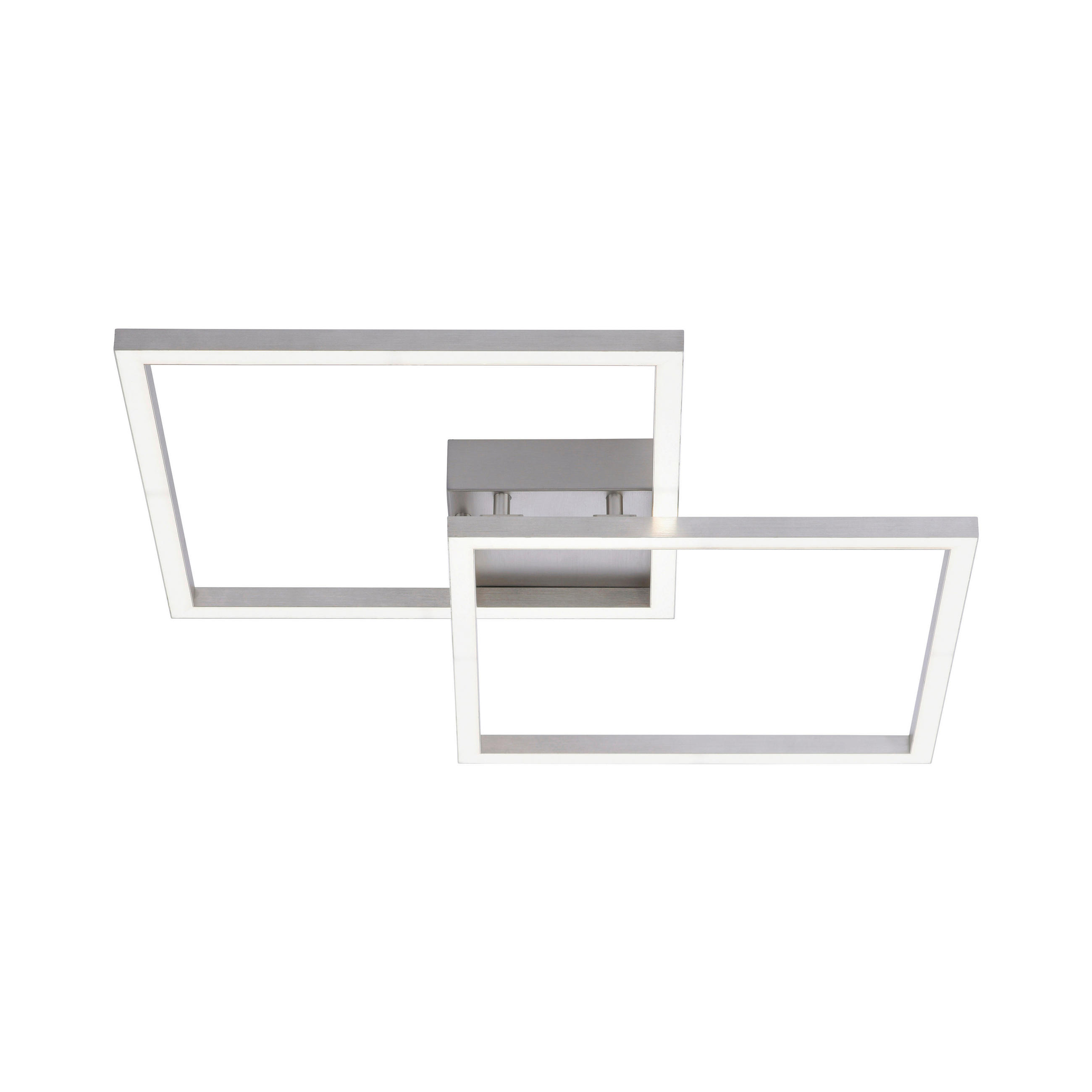 Just Light Led-Deckenleuchte Lola Silber 63x8.5x63 cm