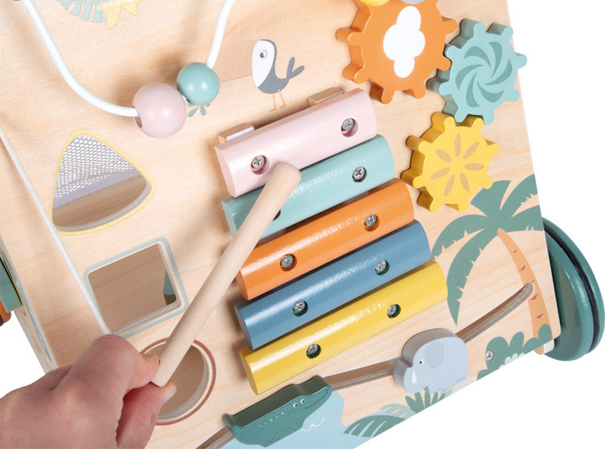 LAUFLERNWAGEN - Multicolor, Basics, Holz/Metall (33/50/32cm) - small foot