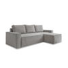 ECKSOFA in Grau  - Weiss/Schwarz, Design, Kunststoff/Textil (250/156cm) - MID.YOU