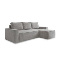 KUTNA GARNITURA tekstil  siva   - bijela/siva, Design, tekstil/plastika (250/156cm) - MID.YOU