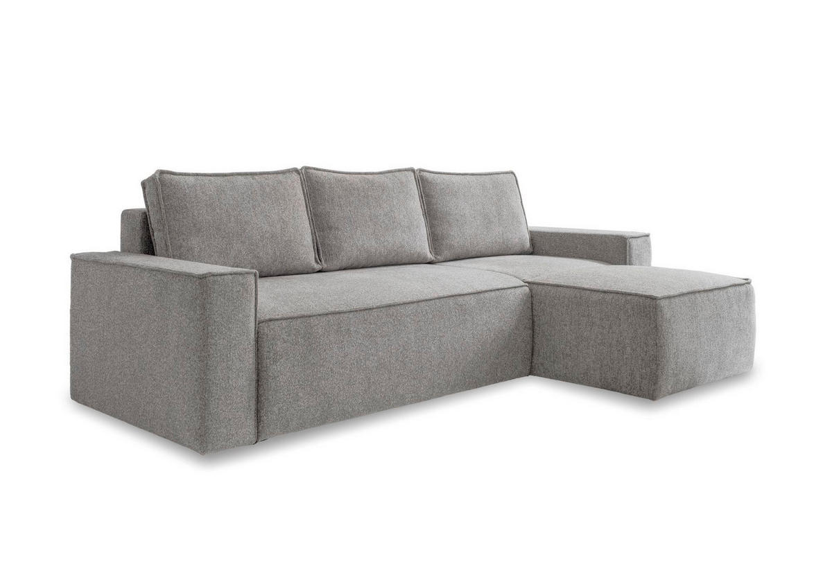 KUTNA GARNITURA tekstil  siva   - bijela/siva, Design, tekstil/plastika (250/156cm) - MID.YOU