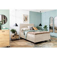 BOXSPRINGBETT 140/200 cm  in Kaschmir  - Kaschmir/Schwarz, Design, Textil/Metall (140/200cm) - Esposa