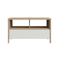 COUCHTISCH rechteckig Weiß  - Eichefarben/Weiß, Design, Holzwerkstoff (80/46/60cm) - MID.YOU