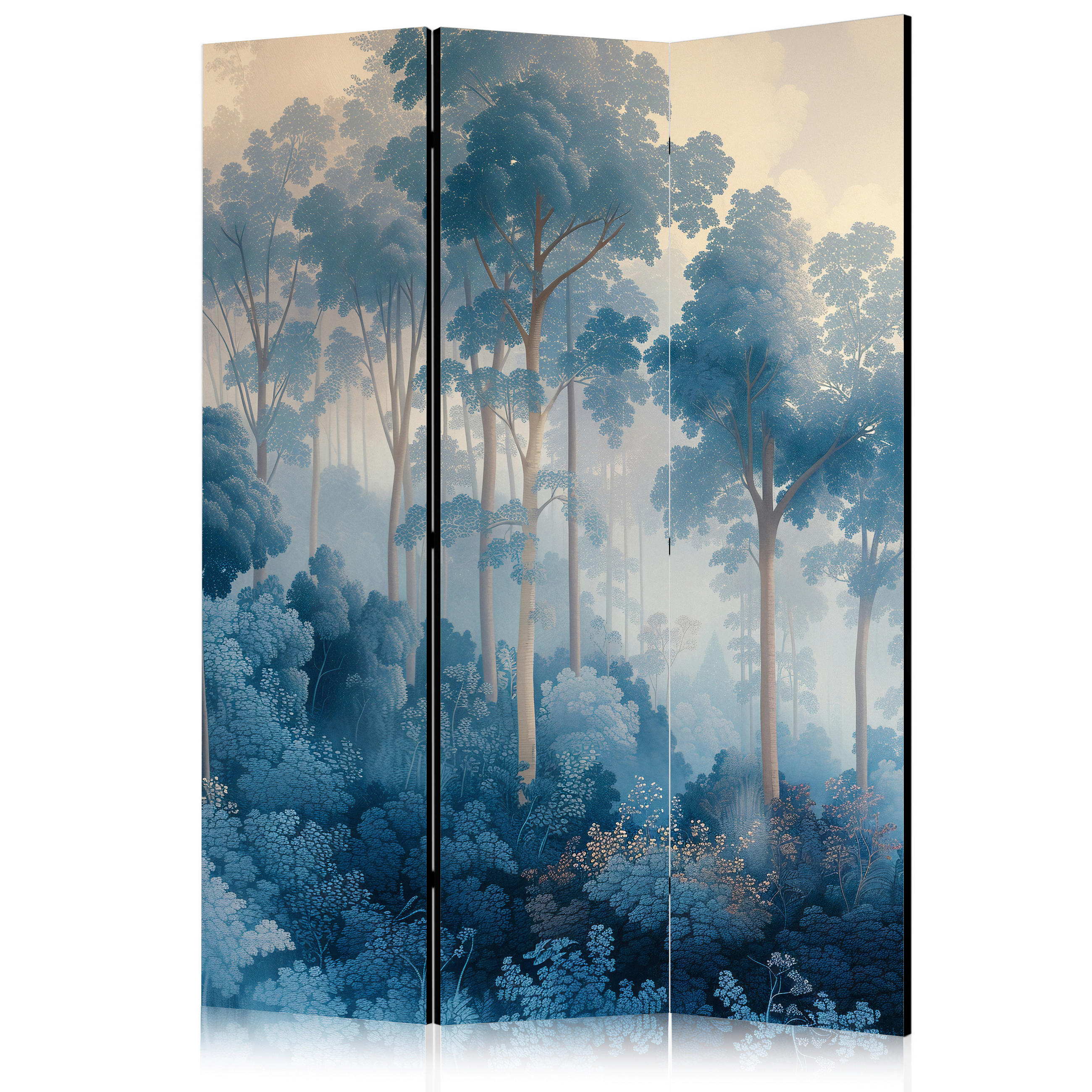 artgeist Paravent Dunkelblau, Beige 135x172x3 cm