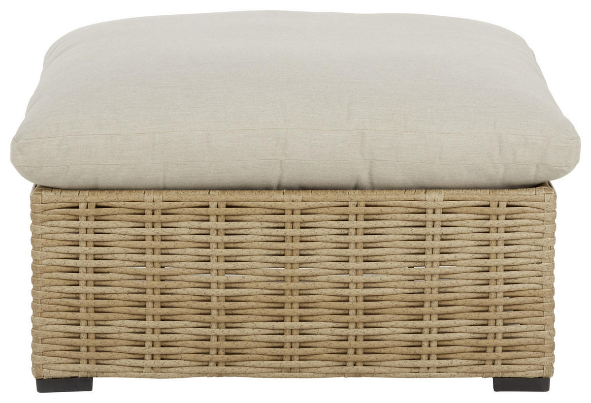 LOUNGE TABURE  bež   - bež/crna, Romantično / ladanjski, metal/tekstil (90/36/78cm) - Ambia Garden