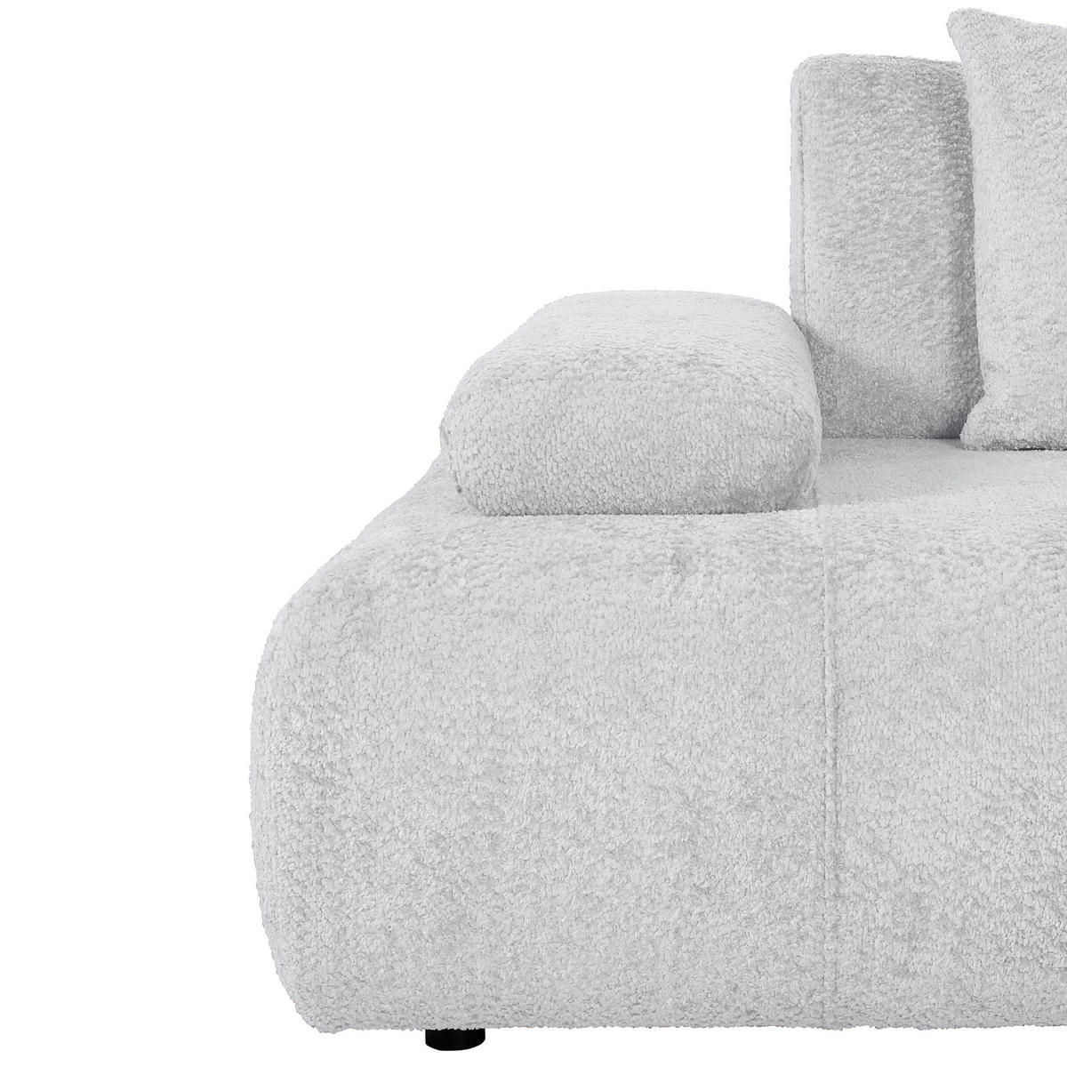 SCHLAFSOFA in Textil Hellgrau  - Hellgrau/Schwarz, Konventionell, Kunststoff/Textil (235-255/80/116-138cm) - Carryhome