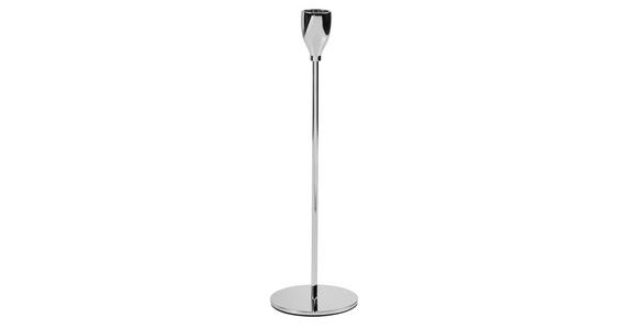 STABKERZENHALTER - Silberfarben, Basics, Metall (8/27cm) - Ambia Home