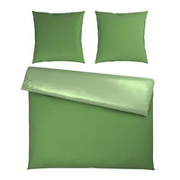 WENDEBETTWÄSCHE 3-teilig Satin 200/200 cm  - Hellgrün, Textil (200/200cm) - Bio:Vio