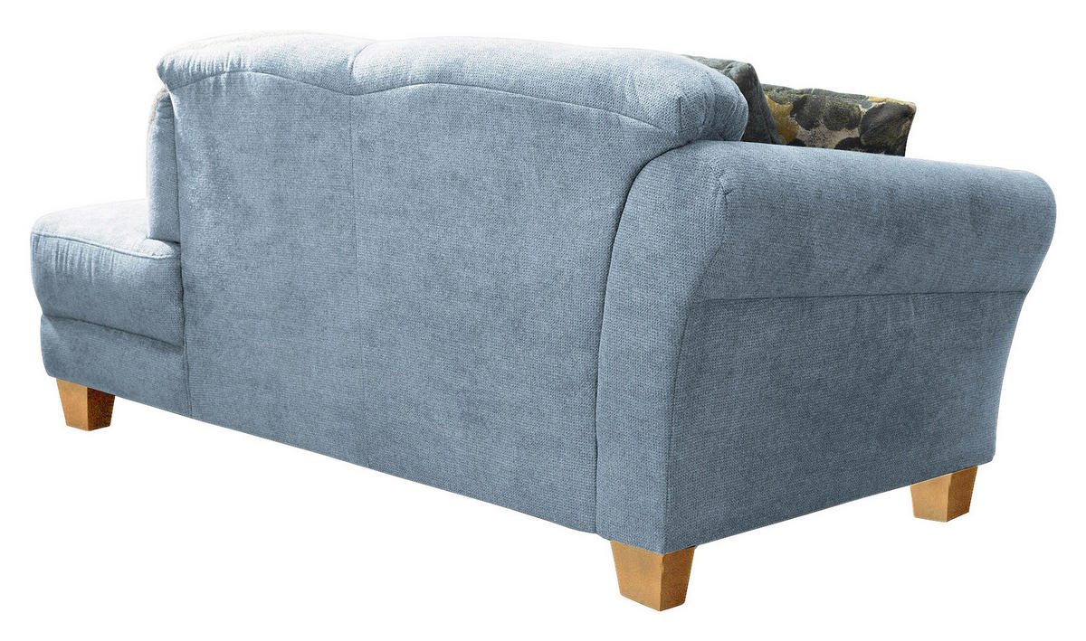 RÉCAMIERE in Flachgewebe Hellblau  - Naturfarben/Hellblau, Konventionell, Holz/Textil (194/84/91cm) - Sit & More
