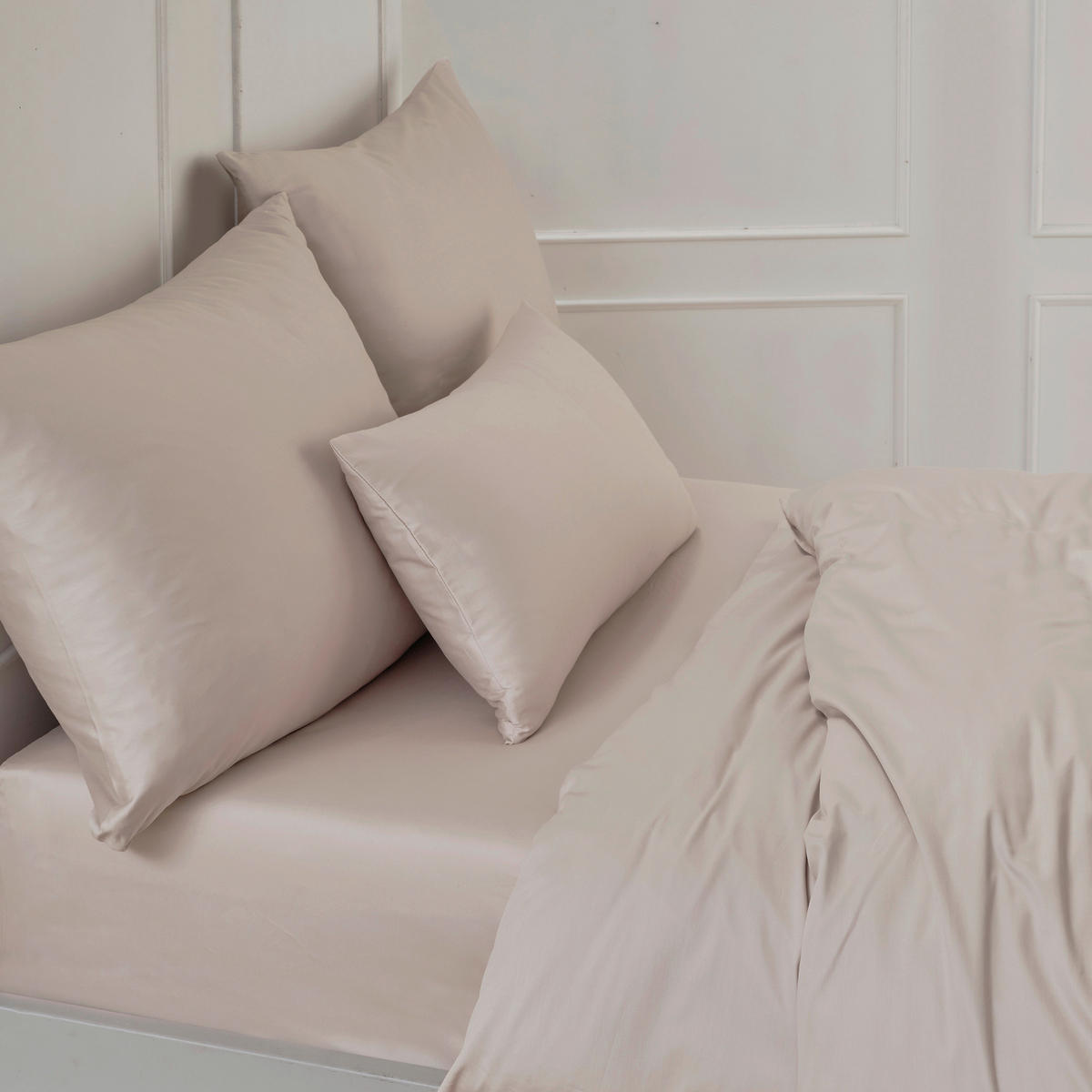 BETTWÄSCHE 2-teilig Satin 140/200 cm  - Beige, Basics, Textil (140/200cm) - Florella