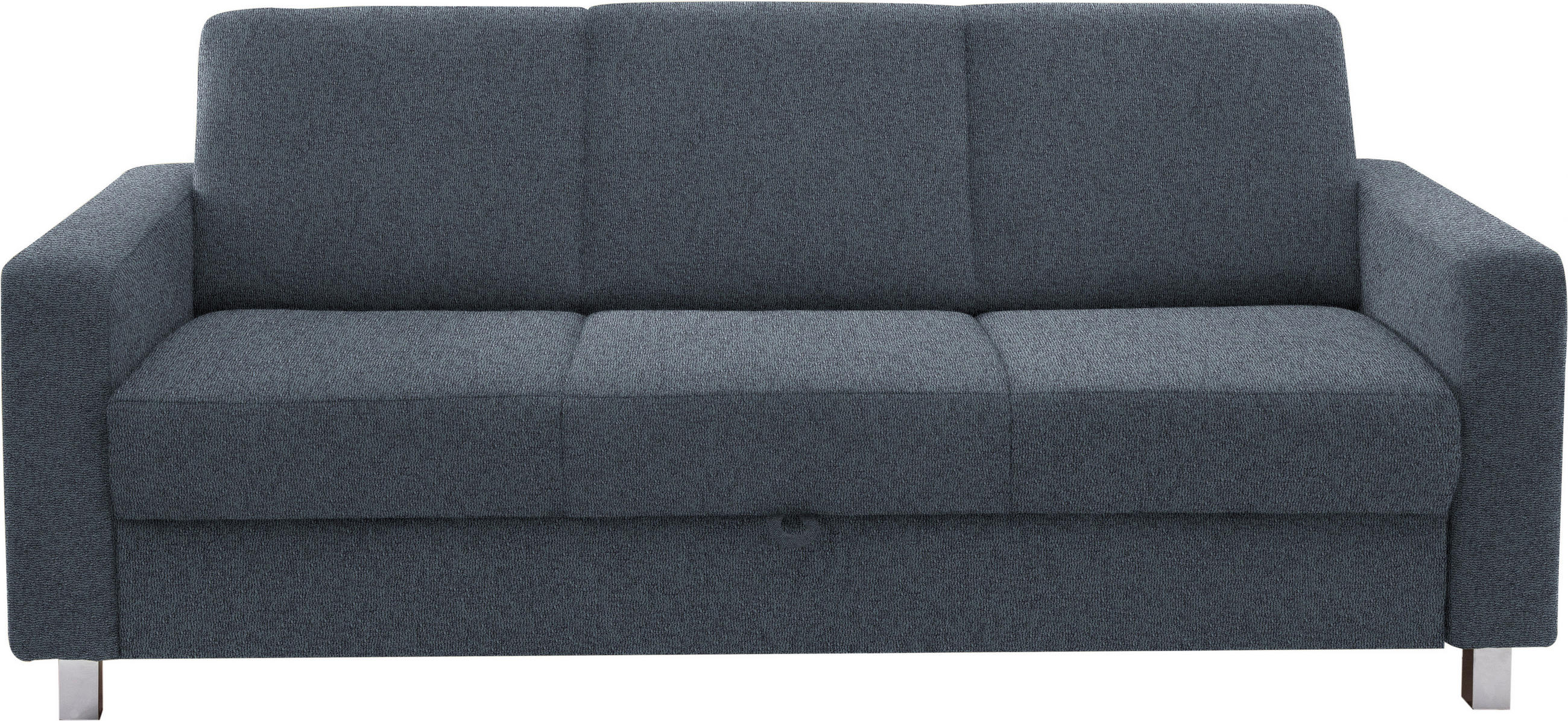 3-SITZER-SOFA in Flachgewebe Blau  - Chromfarben/Blau, Design, Textil/Metall (195/83/85cm) - Xora