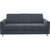 3-SITZER-SOFA in Flachgewebe Blau  - Chromfarben/Blau, Design, Textil/Metall (195/83/85cm) - Xora