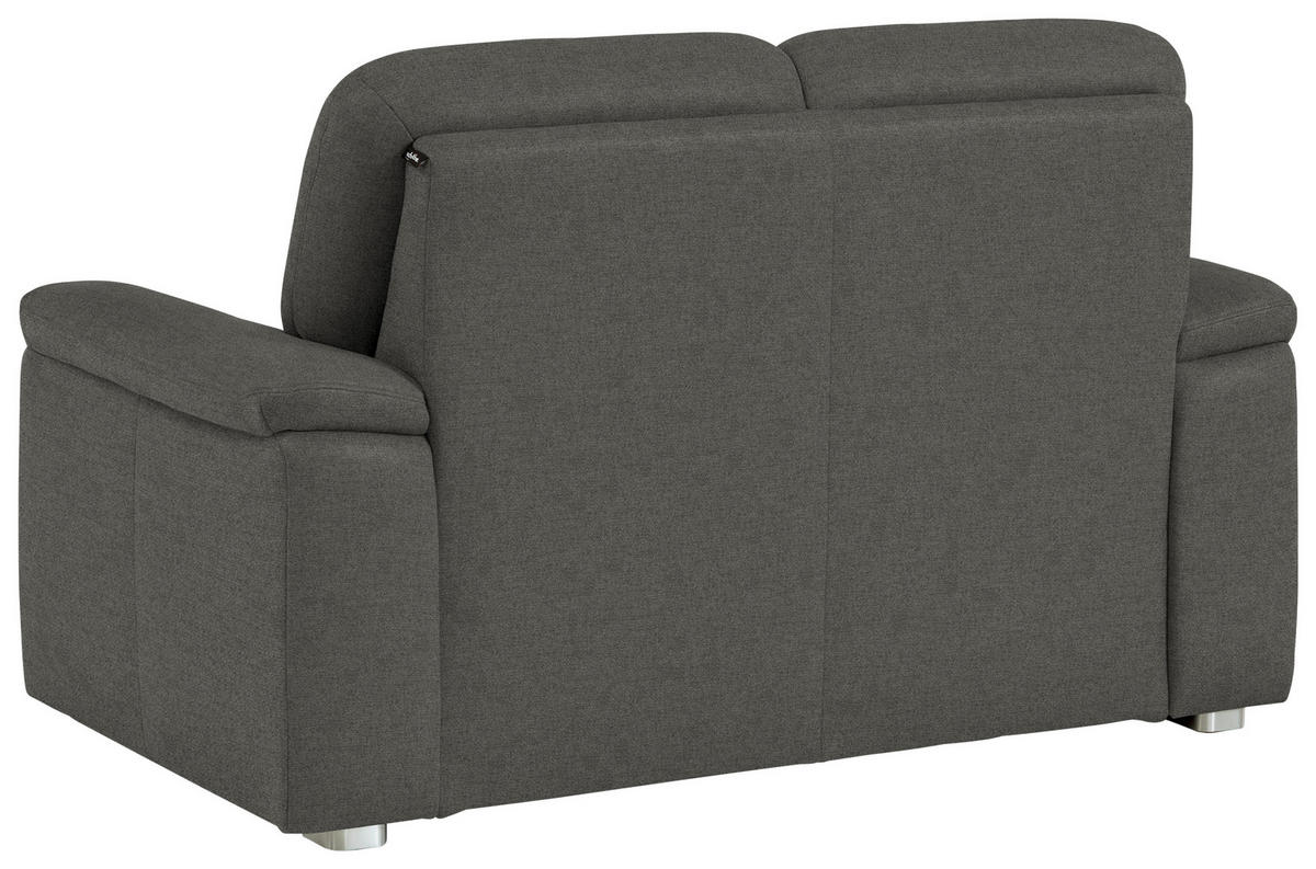 2-SITZER-SOFA Chenille Grau  - Alufarben/Grau, Konventionell, Textil/Metall (156/96/89cm) - Beldomo Comfort