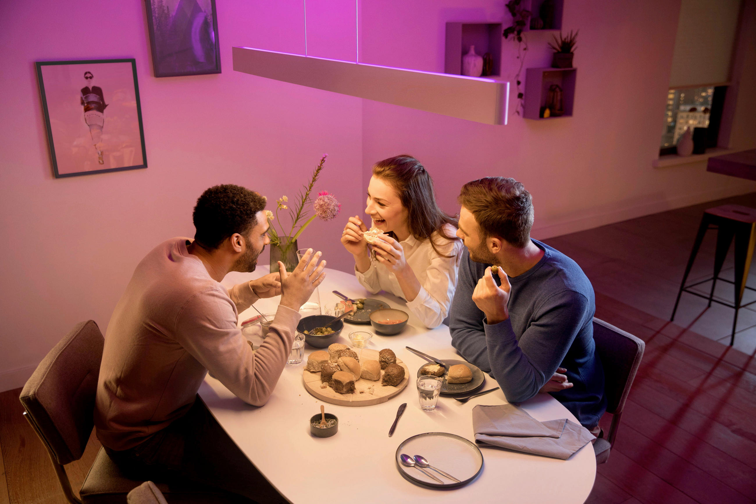 LED-HÄNGELEUCHTE 129,8/4/9 cm    - Weiss, Design, Kunststoff/Metall (129,8/4/9cm) - Philips HUE