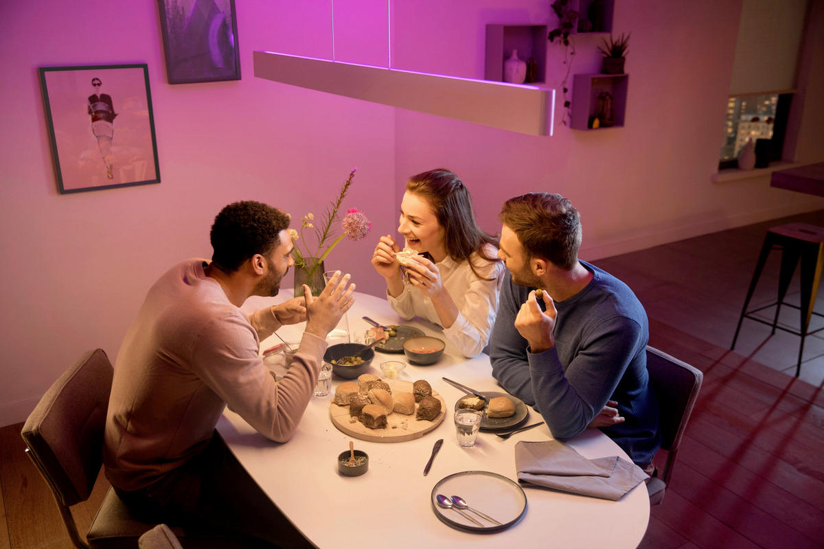 LED-HÄNGELEUCHTE 129,8/4/9 cm    - Weiss, Design, Kunststoff/Metall (129,8/4/9cm) - Philips HUE