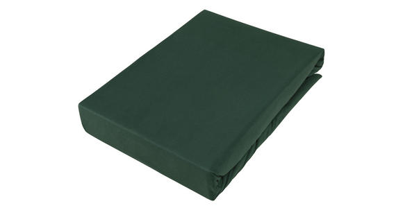BOXSPRING-SPANNLEINTUCH 180/220 cm  - Dunkelgrün, KONVENTIONELL, Textil (180/220cm) - Novel