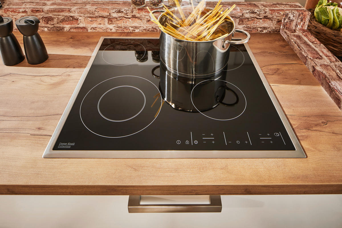INBYGGNADSKÖK   - stålfärgad/vit, Design, metall/trämaterial - Celina