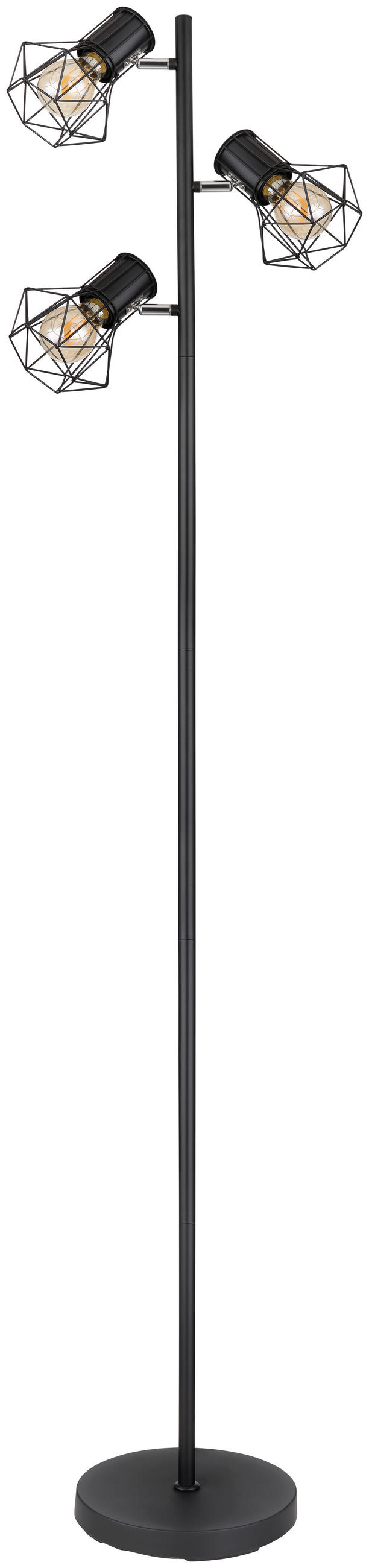 STEHLEUCHTE - Schwarz, Basics, Metall (30,5/25/161cm) - Globo