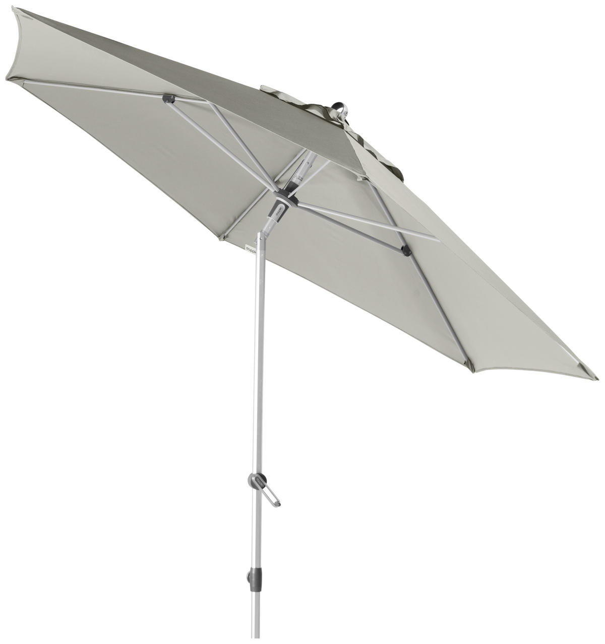 SONNENSCHIRM 280 cm Hellgrau  - Silberfarben/Hellgrau, Basics, Textil/Metall (280/280cm) - Doppler