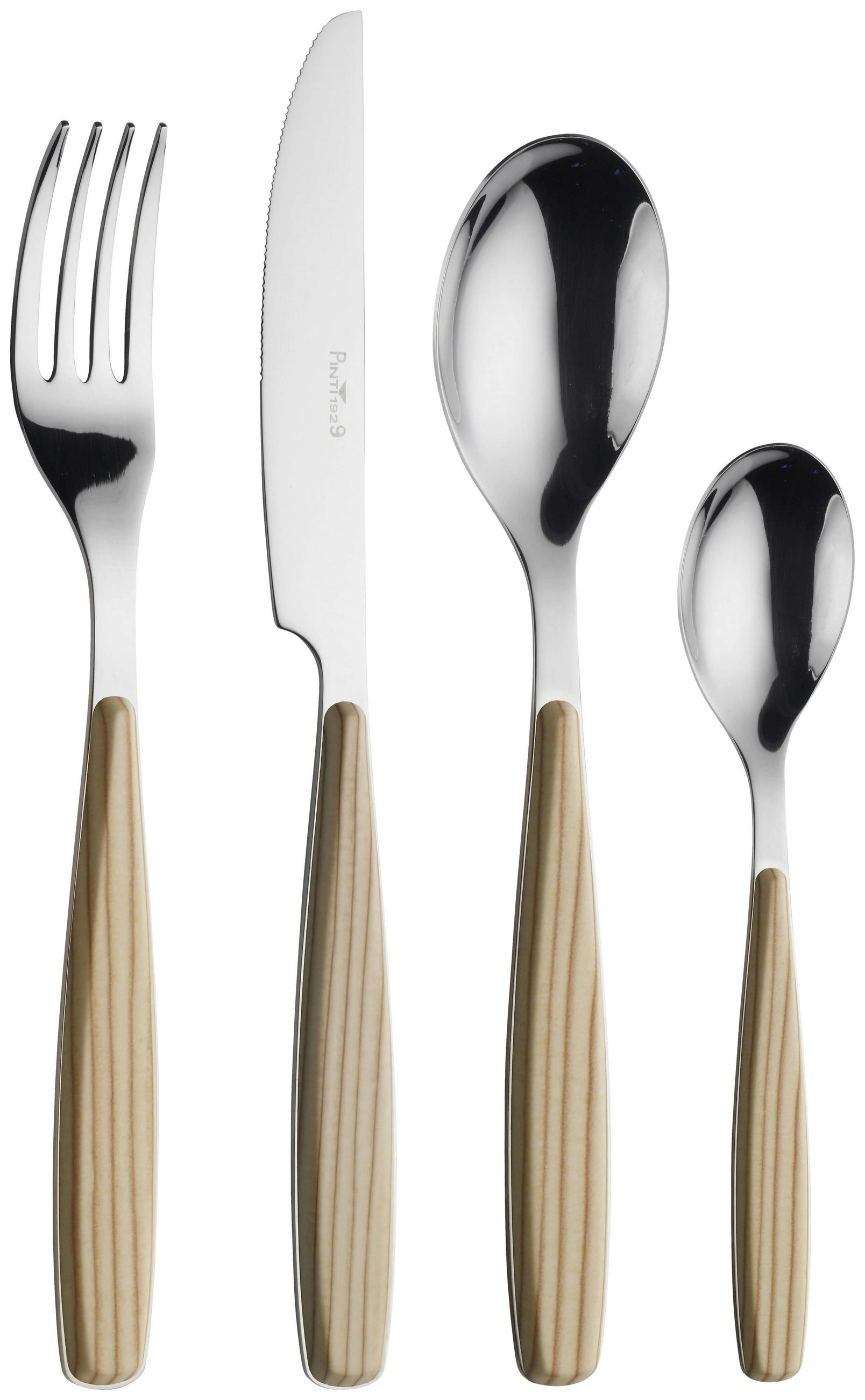 Besteckset Riva Birch 16--teilig., Kunststoff, Stahl