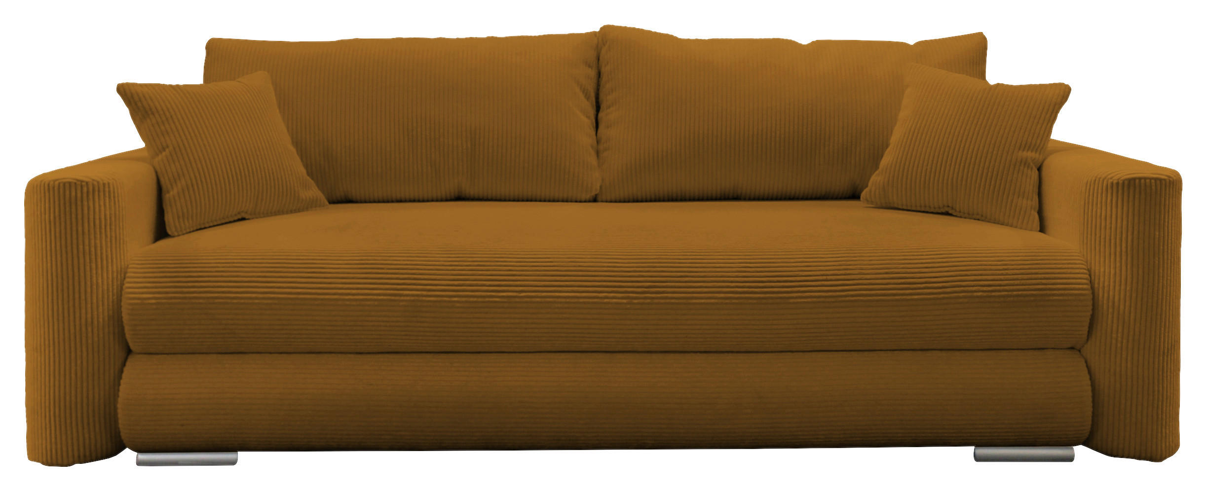 SCHLAFSOFA Cord Rostfarben  - Rostfarben/Silberfarben, Design, Kunststoff/Textil (232/88/105cm) - MID.YOU