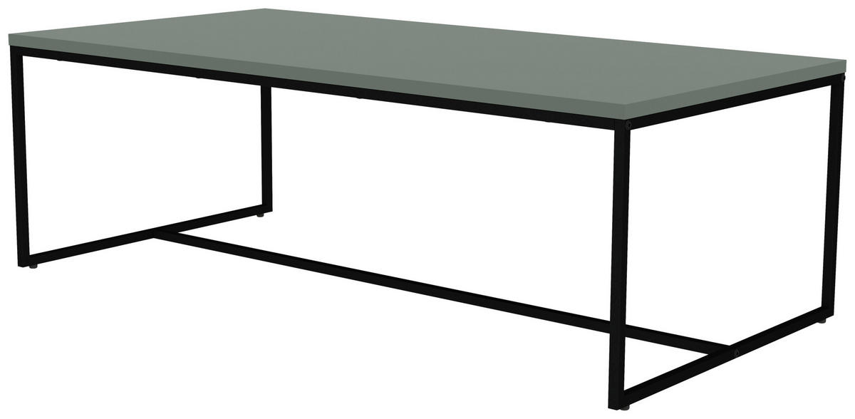COUCHTISCH Lipp 120/60/40 cm rechteckig Dunkelgrün  - Dunkelgrün/Schwarz, Design, Holzwerkstoff/Metall (120/60/40cm)