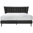 BOXSPRINGBETT 180/200 cm  in Schwarz  - Schwarz, Design, Leder/Holz (180/200cm) - Esposa