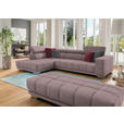 ECKSOFA in Chenille Altrosa  - Chromfarben/Altrosa, Design, Textil (207/301cm) - Xora