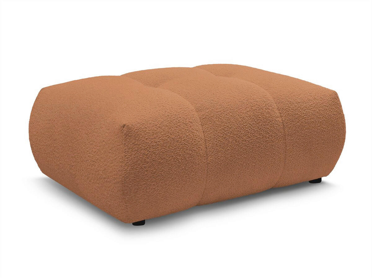 HOCKER FUJI  Bouclé Orange  - Schwarz/Orange, MODERN, Kunststoff/Textil (112/44/80cm)