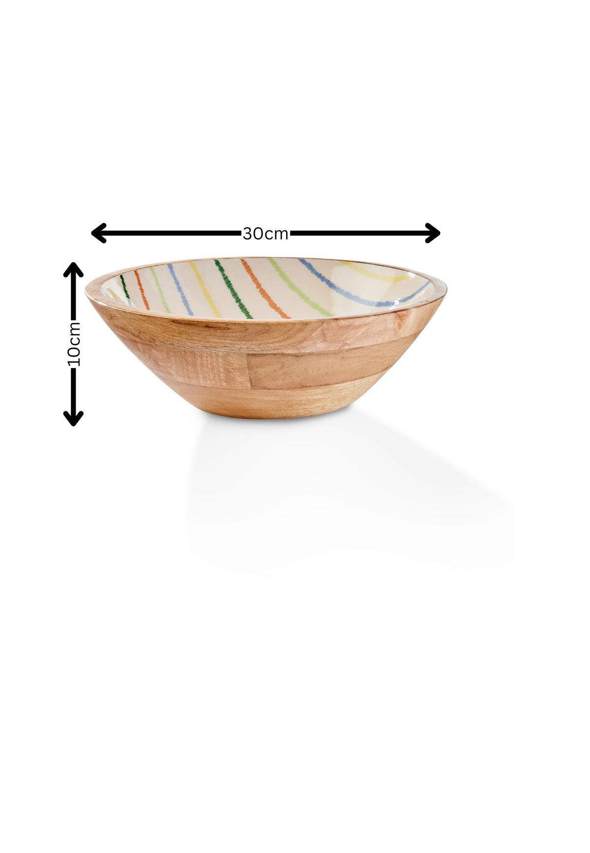 SCHALE SINGITA   - Multicolor/Naturfarben, Basics, Holz (30/11cm) - FYNCH-HATTON