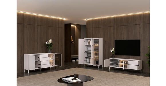 HIGHBOARD  103/167/38 cm  - Kaschmir, KONVENTIONELL, Glas/Holzwerkstoff (103/167/38cm) - Xora