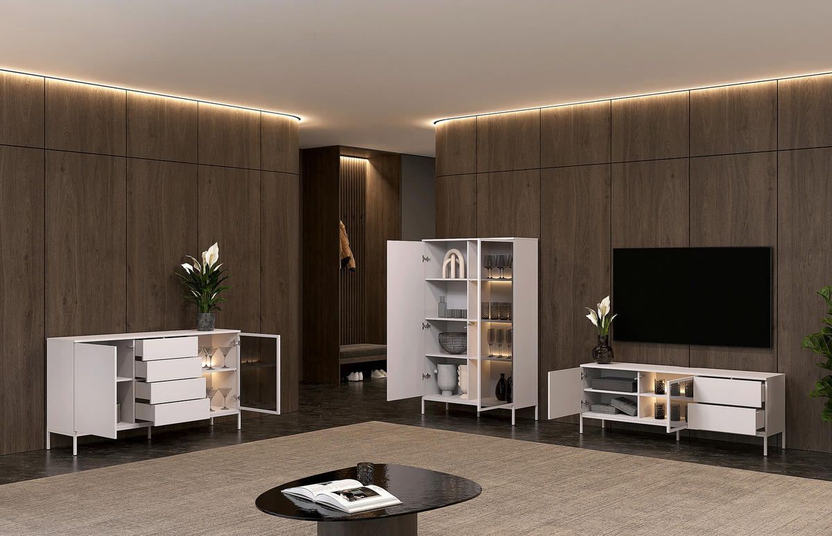 HIGHBOARD  103/167/38 cm  - Kaschmir, Konventionell, Glas/Holzwerkstoff (103/167/38cm) - Voleo