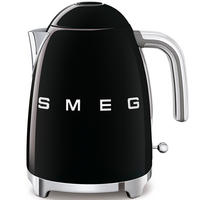 WASSERKOCHER 1,7 l  - Schwarz Hochglanz, Design, Metall (22,6/24,8/17,1cm) - SMEG