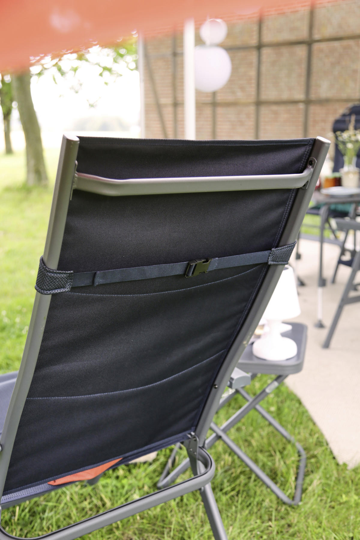 GARTEN-RELAXLIEGE 75/123/91 cm  - Anthrazit/Dunkelblau, KONVENTIONELL, Textil/Metall (75/123/91cm) - Siena Garden