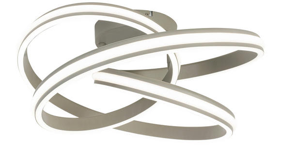 DECKENLEUCHTE 48/52/23 cm  - Sandfarben/Weiß, Trend, Kunststoff/Metall (48/52/23cm) - Novel