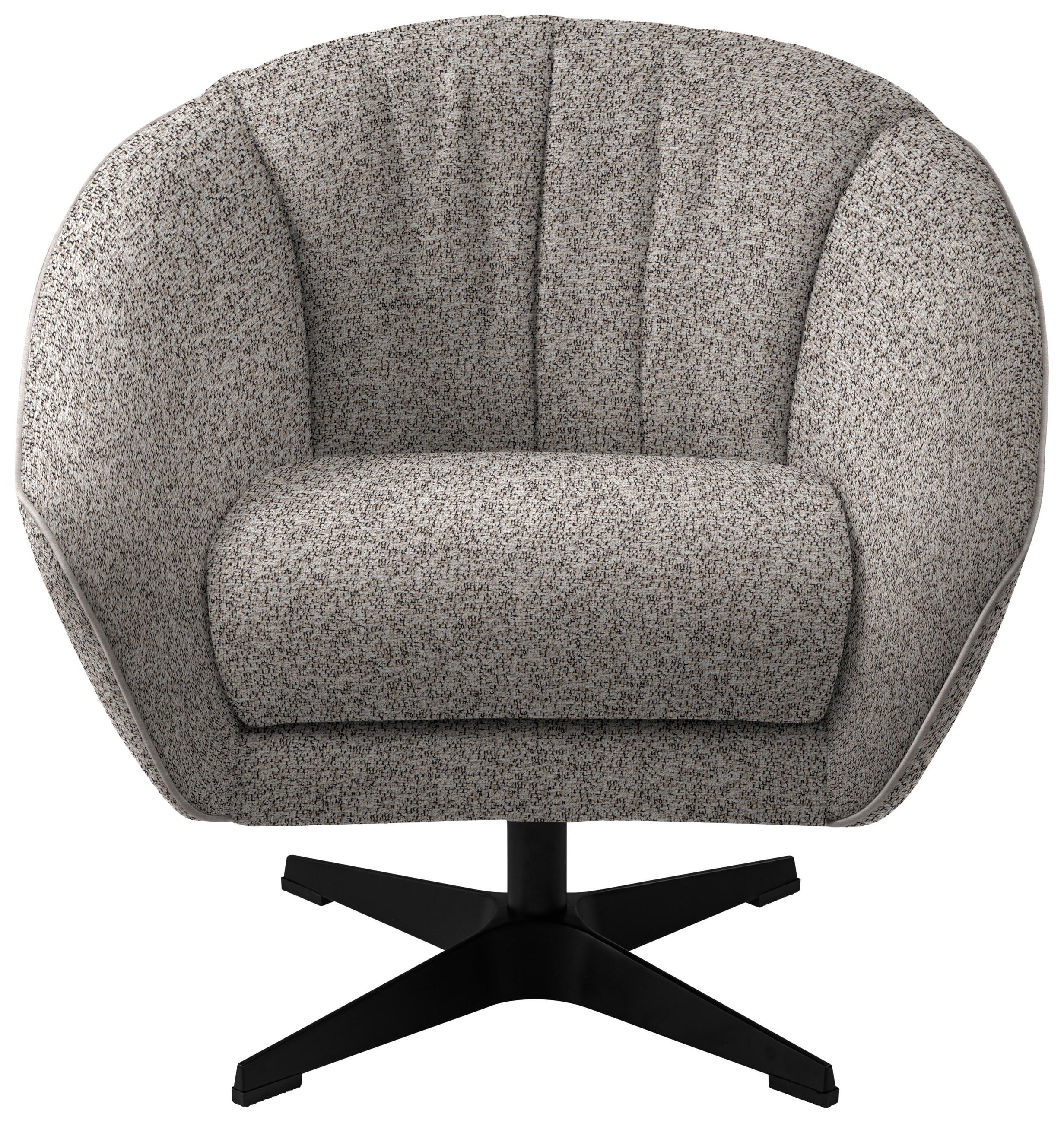 FÅTÖLJ i textil taupe  - svart/taupe, Design, metall/textil (80/78/80cm) - MID.YOU