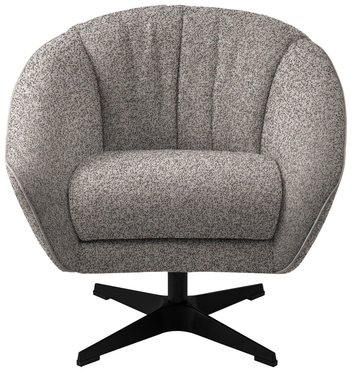 FÅTÖLJ i textil taupe  - svart/taupe, Design, metall/textil (80/78/80cm) - MID.YOU
