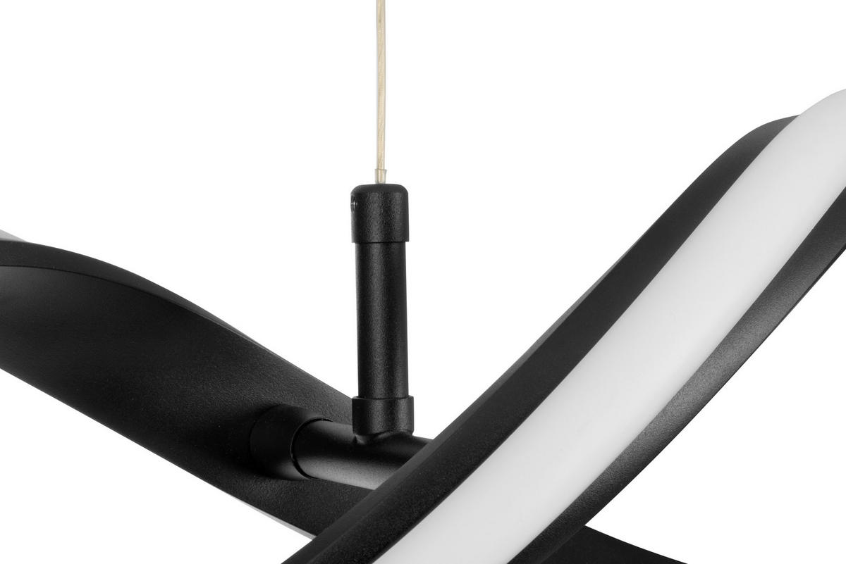 LED-HÄNGELEUCHTE Bracknell 120/22/120 cm   - Schwarz, Design, Kunststoff/Metall (120/22/120cm) - Novel