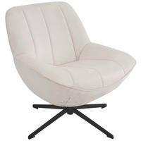 FÅTÖLJ i textil cremefärgad  - svart/cremefärgad, Modern, metall/textil (74/79/76cm) - MID.YOU